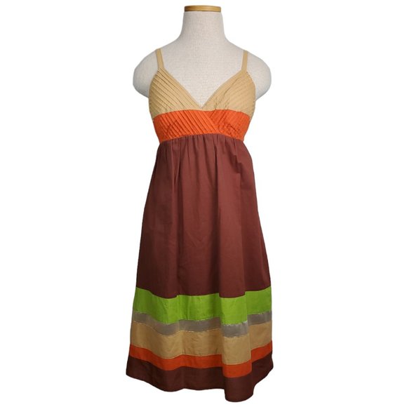 Boston Proper Dresses & Skirts - Boston Proper Brown Colorblock Midi Dress Size 6